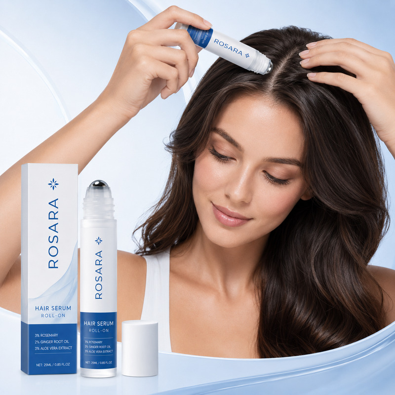 ROSARA™ — Roller stimulant pousse des cheveux au romarin | +Densité en 30 jours