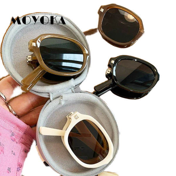 Faltbare Ovale Sonnenbrille – Vintage UV400