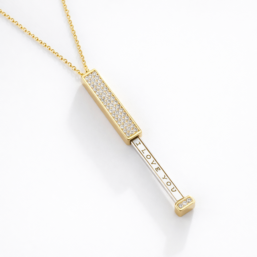 STOME „Love Message“ – Personalisierte Edelstahl-Anhänger-Halskette