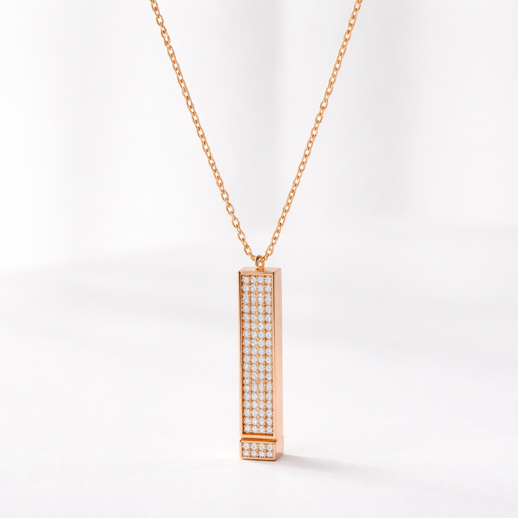 STOME „Love Message“ – Personalisierte Edelstahl-Anhänger-Halskette