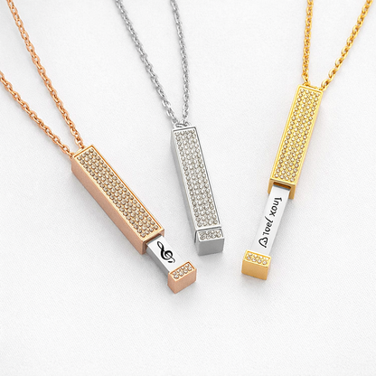 STOME „Love Message“ – Personalisierte Edelstahl-Anhänger-Halskette