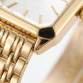 Eckige Damenuhr mit feinem Gliederarmband – Quarzuhr, 3 Farben