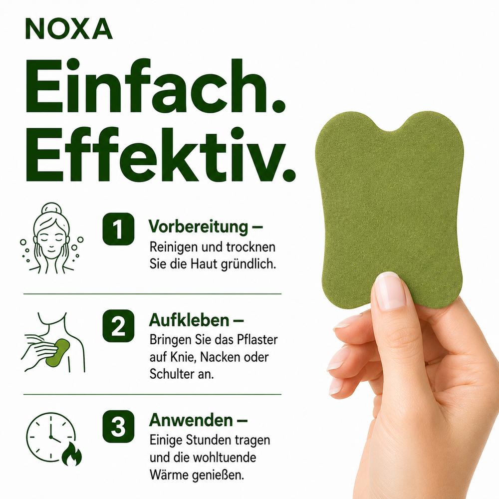 CALERA Kräuter-Wärmepflaster – Natürliche Tiefenwärme bei Knie-, Rücken-, Nacken- & Gelenkschmerzen