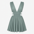 A-Linien Minikleid mit V-Ausschnitt – Elegant