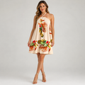 Boho Neckholder-Kleid mit Blumenprint