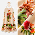 Boho Neckholder-Kleid mit Blumenprint
