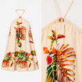Boho Neckholder-Kleid mit Blumenprint