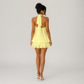 Neckholder-Chiffonkleid Rückenfrei – Sommer