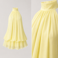 Neckholder-Chiffonkleid Rückenfrei – Sommer