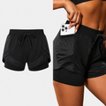 Sport-Shorts 2-in-1 mit Taschen – Damen