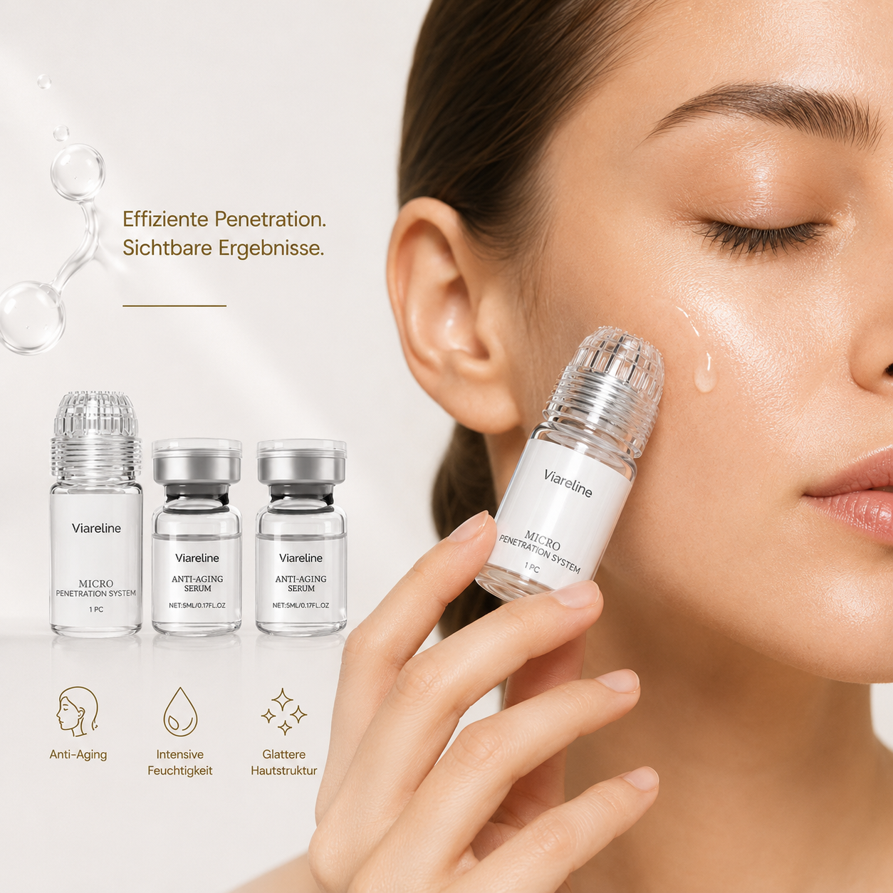 Serum und Roller. Als Set gedacht.