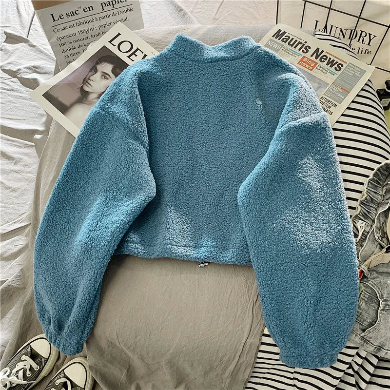 Damen Stehkragen-Fleece .