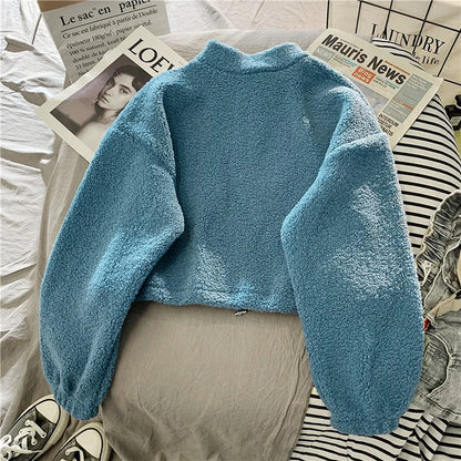 Damen Stehkragen-Fleece .