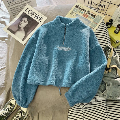 Damen Stehkragen-Fleece .
