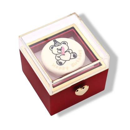 F92D Bear Ring Box Valentines Birthday Cake for Girlfriend Gift Surprises Box