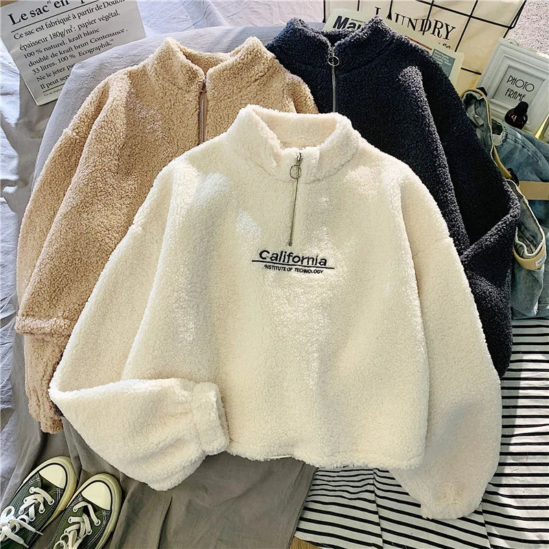 Damen Stehkragen-Fleece .