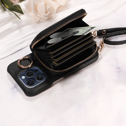 PU Leather Wallet Phone Case For iPhone 16promax