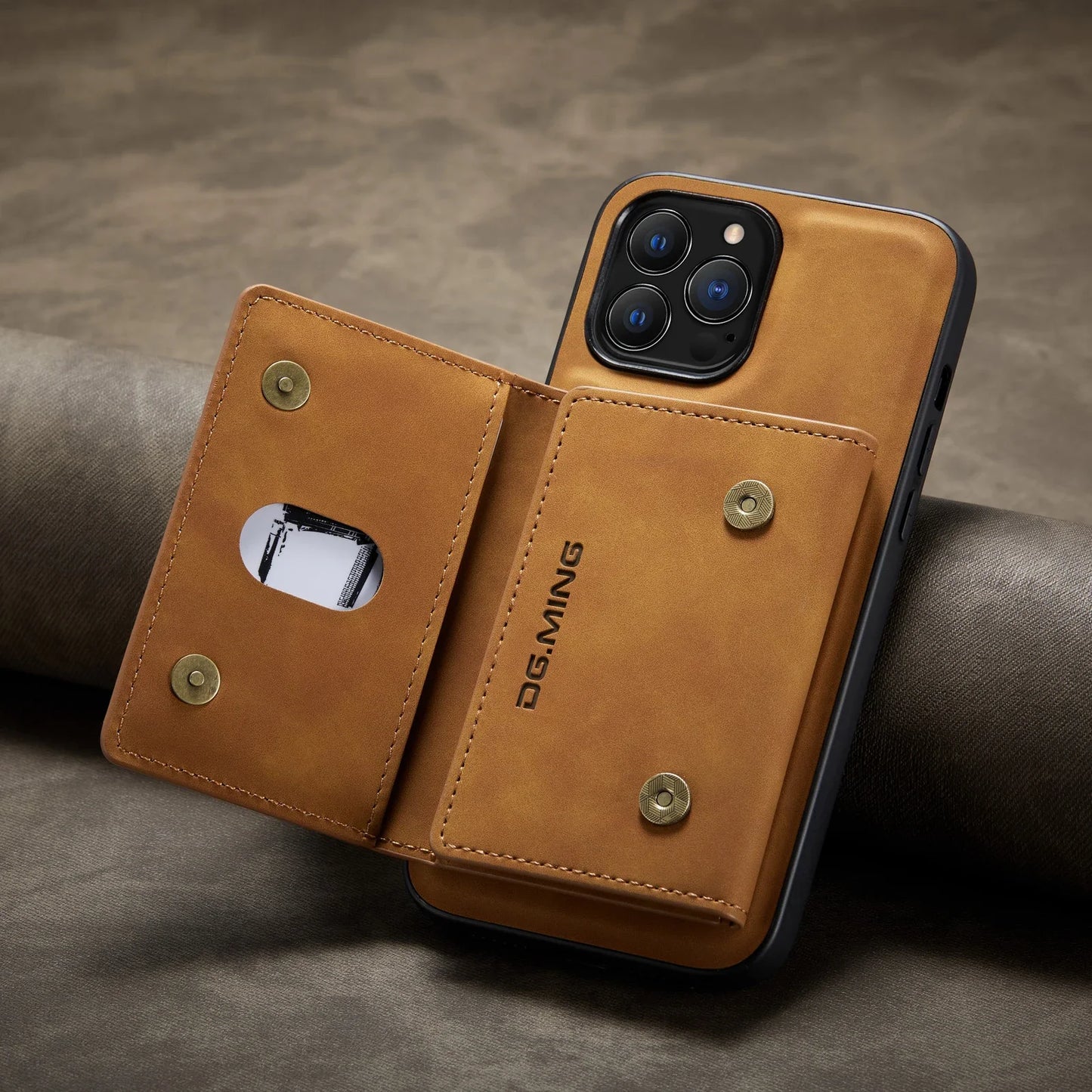 2-in-1 Magnetische Lederhülle mit Kartenfach für iPhone 12–17 Pro Max, 14 Plus .