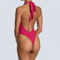 Zweiteiler mit Neckholder-Body & drapiertem Rock – 3 Farben