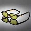 Rechteckige Retro-Sonnenbrille – Schmal, UV400