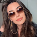 Hexagon-Sonnenbrille mit Kette – Damen UV400