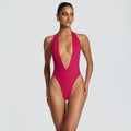Zweiteiler mit Neckholder-Body & drapiertem Rock – 3 Farben