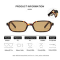 Rechteckige Retro-Sonnenbrille – Schmal, UV400