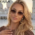 Hexagon-Sonnenbrille mit Kette – Damen UV400