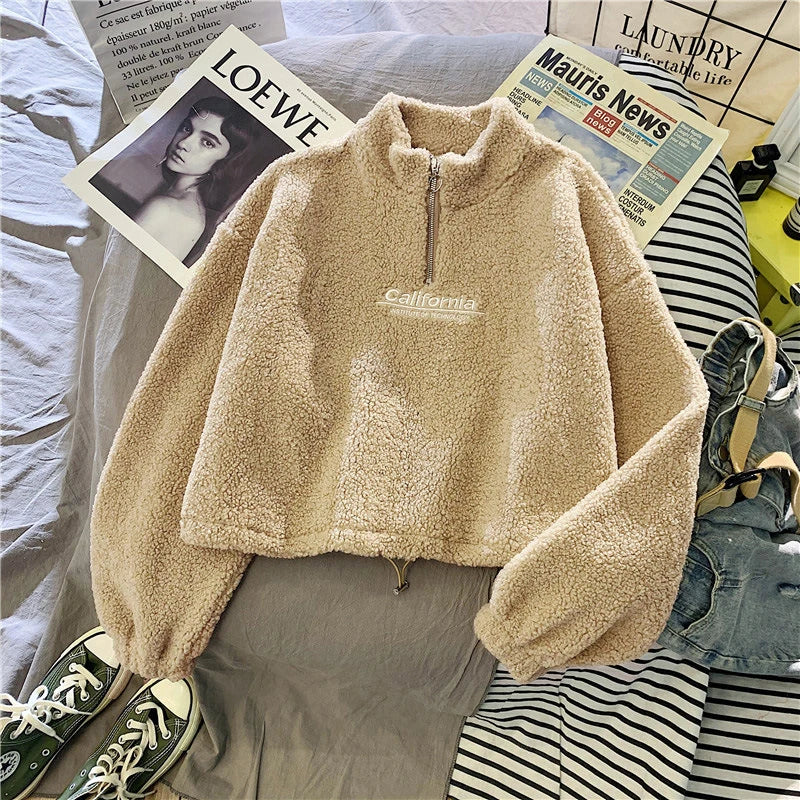 Damen Stehkragen-Fleece .