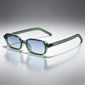 Rechteckige Retro-Sonnenbrille – Schmal, UV400