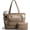 Puffer-Tote mit Laptopfach & Kosmetiktasche – 20 L