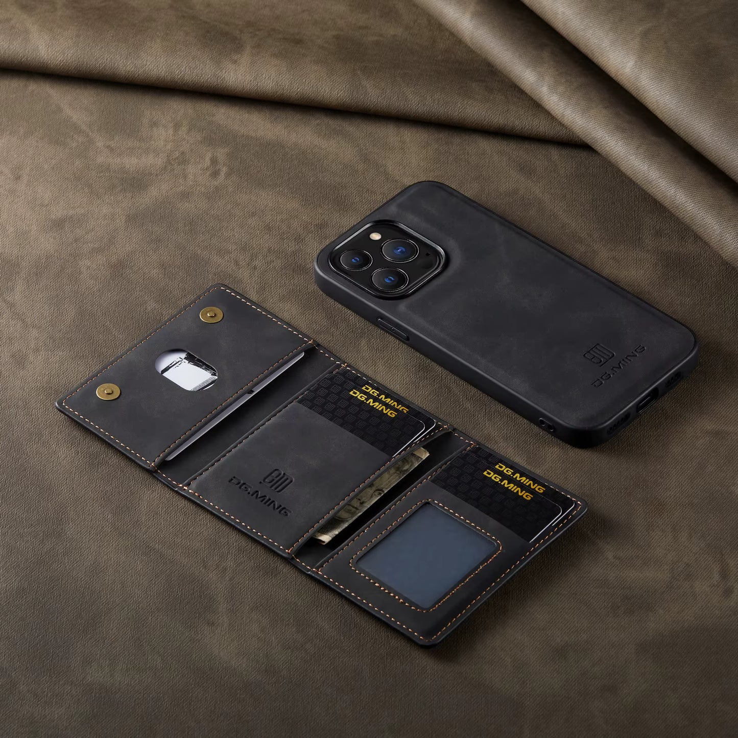2-in-1 Magnetische Lederhülle mit Kartenfach für iPhone 12–17 Pro Max, 14 Plus .
