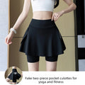 Sport-Leggings mit Shorts & Tasche – High Waist