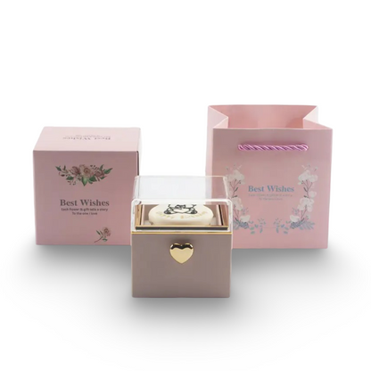 F92D Bear Ring Box Valentines Birthday Cake for Girlfriend Gift Surprises Box