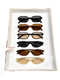 Sonnenbrillen-Set (6 Stück) – Schwarz, Leopard & Horn