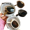 Faltbare Ovale Sonnenbrille – Vintage UV400