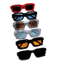 Rechteck-Sonnenbrillen-Set (6 Stück) – Retro