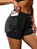 Sport-Shorts 2-in-1 mit Taschen – Damen