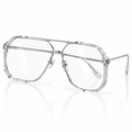 Oversize-Pilotenbrille mit Doppelsteg – Metallrahmen, UV400