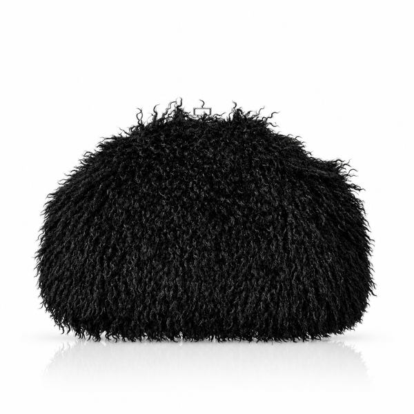 Plüsch-Clutch mit Bügelverschluss – Abendtasche, 3 Farben