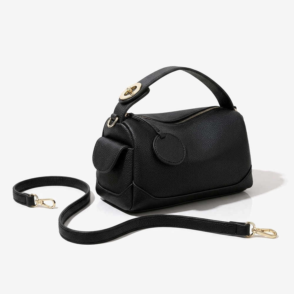 Boston-Tasche mit Namensanhänger – personalisierbar, 4 Farben