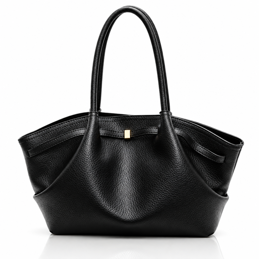 Schultertasche in Narbenoptik – Unterarmtasche, 41 cm, 4 Farben