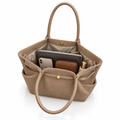 Schultertasche in Narbenoptik – Unterarmtasche, 41 cm, 4 Farben